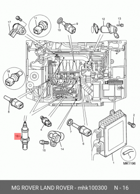 Лямбда-зонд MHK100300 MG ROVER LAND ROVER