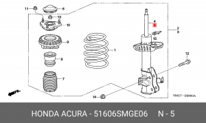 Амортизатор подвески 51606-SMG-E06 HONDA