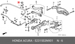 Втулка стабилизатора 52315-S3N-901 HONDA