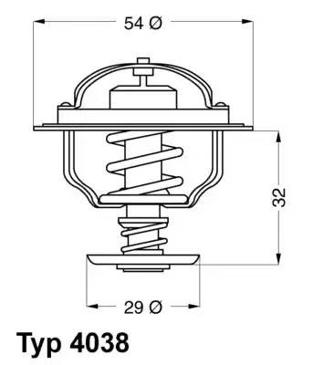 Термостат, охлаждающая жидкость 403876D WAHLER