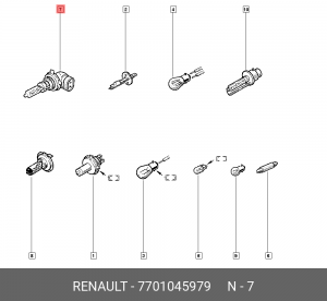 Лампа 7701045979 RENAULT