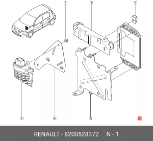Блок управления электронный 8200528372 RENAULT