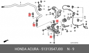 Стойка стабилизатора 51313S47J00 HONDA