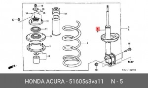 Амортизатор подвески 51605S3VA11 HONDA