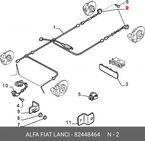 Датчик, частота вращения колеса 82448464 ALFA FIAT LANCIA