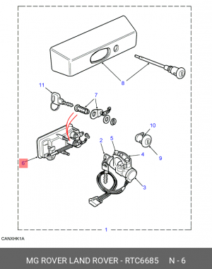 Ручка двери RTC6685 LAND ROVER