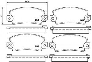 Комплект тормозных колодок, диско P 68 001 BREMBO