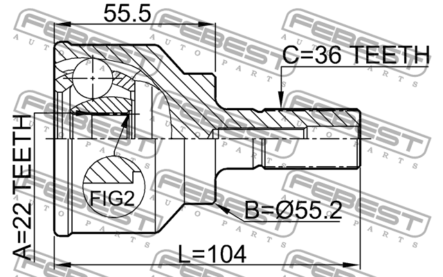 ШРУС 0510-040 FEBEST