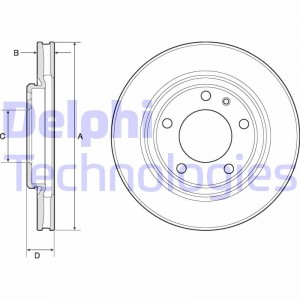 Тормозной диск BG3204 DELPHI