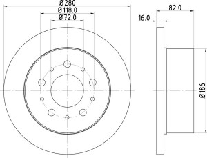 Тормозной диск MDC1816 MINTEX