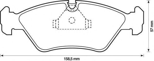 Комплект тормозных колодок, диско 571542B BENDIX JURID