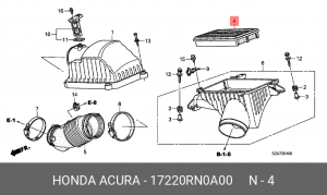 Фильтр воздушный 17220-RN0-A00 HONDA