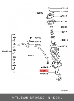 Набор для для регулировки передних стоек подвески MR197239 MITSUBISHI