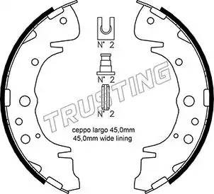 Комплект тормозных колодок 046207 TRUSTING