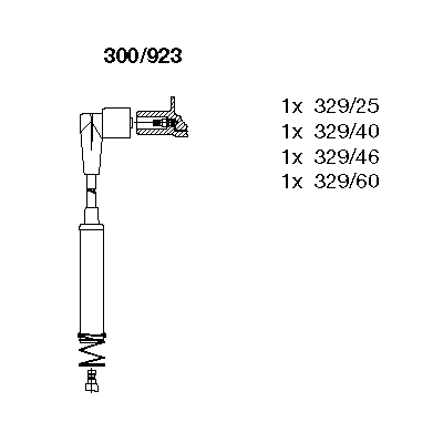 Ккомплект проводов зажигания 300923 BREMI