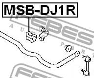 Втулка стабилизатора MSB-DJ1R FEBEST