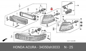 Габаритные огни 34350SH3033 HONDA