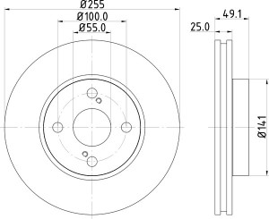 Тормозной диск MDC1586 MINTEX