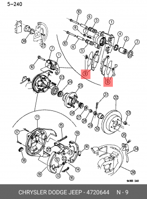 Комплект тормозных колодок, диско 4720644 CHRYSLER