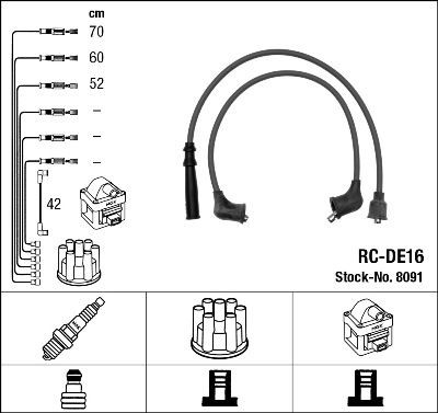 Ккомплект проводов зажигания 8091 NGK NTK