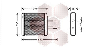 Теплообменник, отопление салона 81006059 VAN WEZEL