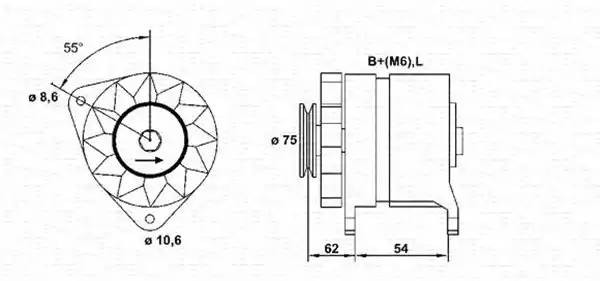 Генератор 943356107010 MAGNETI MARELLI