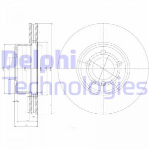 Тормозной диск BG9786 DELPHI