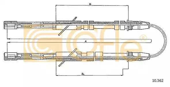 Трос ручного тормоза 10.562 COFLE