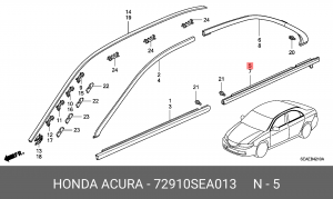 Молдинг двери 72910SEA013 HONDA
