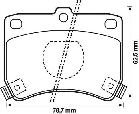 Комплект тормозных колодок, диско 572100B BENDIX JURID
