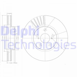 Тормозной диск BG3189 DELPHI