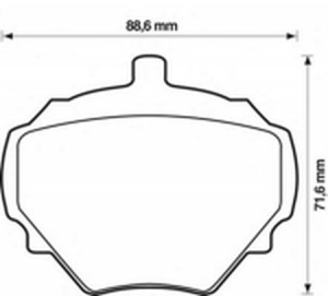 Комплект тормозных колодок, диско 571803B BENDIX JURID