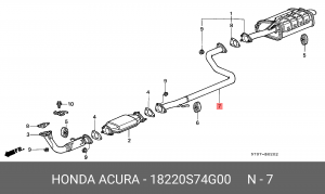 Выпускной трубопровод 18220S74G00 HONDA