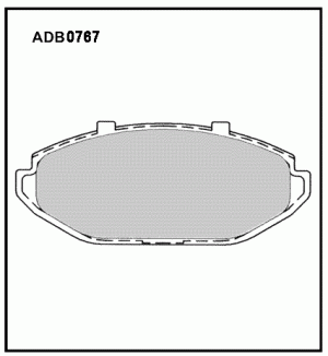 Колодки тормозные дисковые ADB0767 ALLIED NIPPON