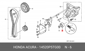 Паразитный / Ведущий ролик, зубчатый ремень 14520P5TG00 HONDA