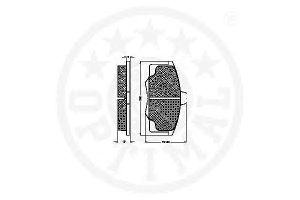 Комплект тормозных колодок, диско 10117 OPTIMAL