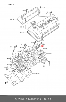 Свеча зажигания 0948200505 SUZUKI