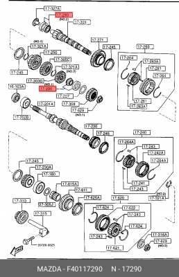 Подшипник КПП F401-17-290 MAZDA
