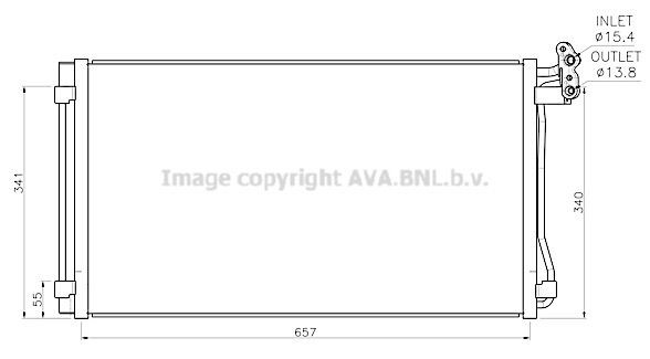 Радиатор, охлаждение двигател MS2168 AVA
