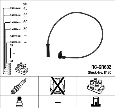 Ккомплект проводов зажигания RCCR602 NGK NTK