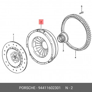 Нажимной диск сцепления 94411602301 PORSCHE