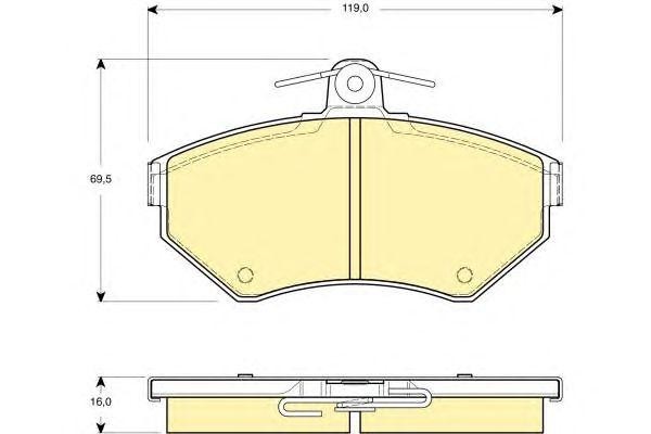 Комплект тормозных колодок, диско 6114371 GIRLING