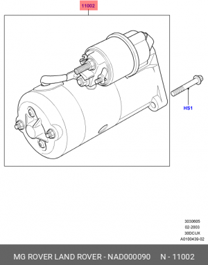 Стартер NAD000090 LAND ROVER