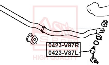Стойка стабилизатора 0423-V87L ASVA