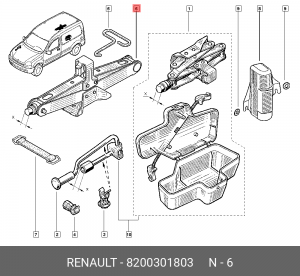 Домкрат автомобильный 8200301803 RENAULT