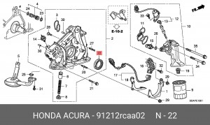 Уплотняющее кольцо, коленчатый вал 91212RCAA02 HONDA