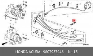 Свеча зажигания 9807957946 HONDA