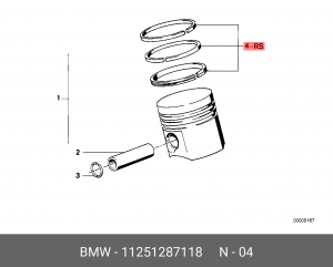 Комплект ремонтный 11 25 1 287 118 BMW