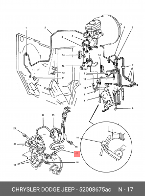 Тормозной шланг 52008 675AC CHRYSLER