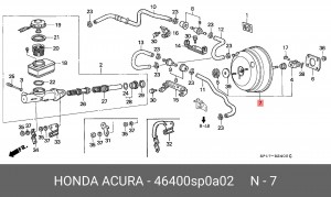 Усилитель тормозной системы 46400SP0A02 HONDA
